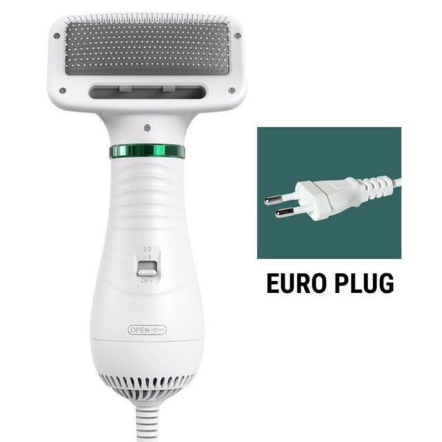 2-in-1 Dog Hair Dryer & Brush — Professional Grooming at Home