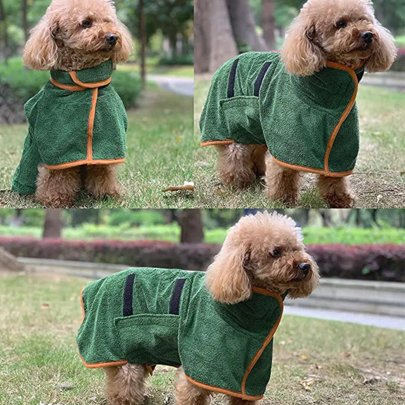 Quick-Dry Dog Bathrobe — Bath Time, Solved
