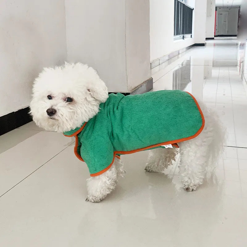Quick-Dry Dog Bathrobe — Bath Time, Solved