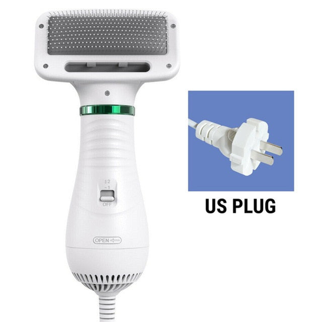 2-in-1 Dog Hair Dryer & Brush — Professional Grooming at Home
