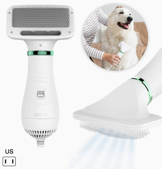 2-in-1 Dog Hair Dryer & Brush — Professional Grooming at Home
