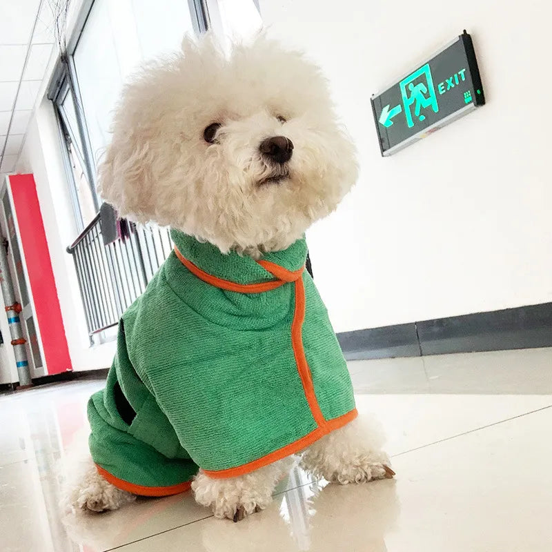 Quick-Dry Dog Bathrobe — Bath Time, Solved